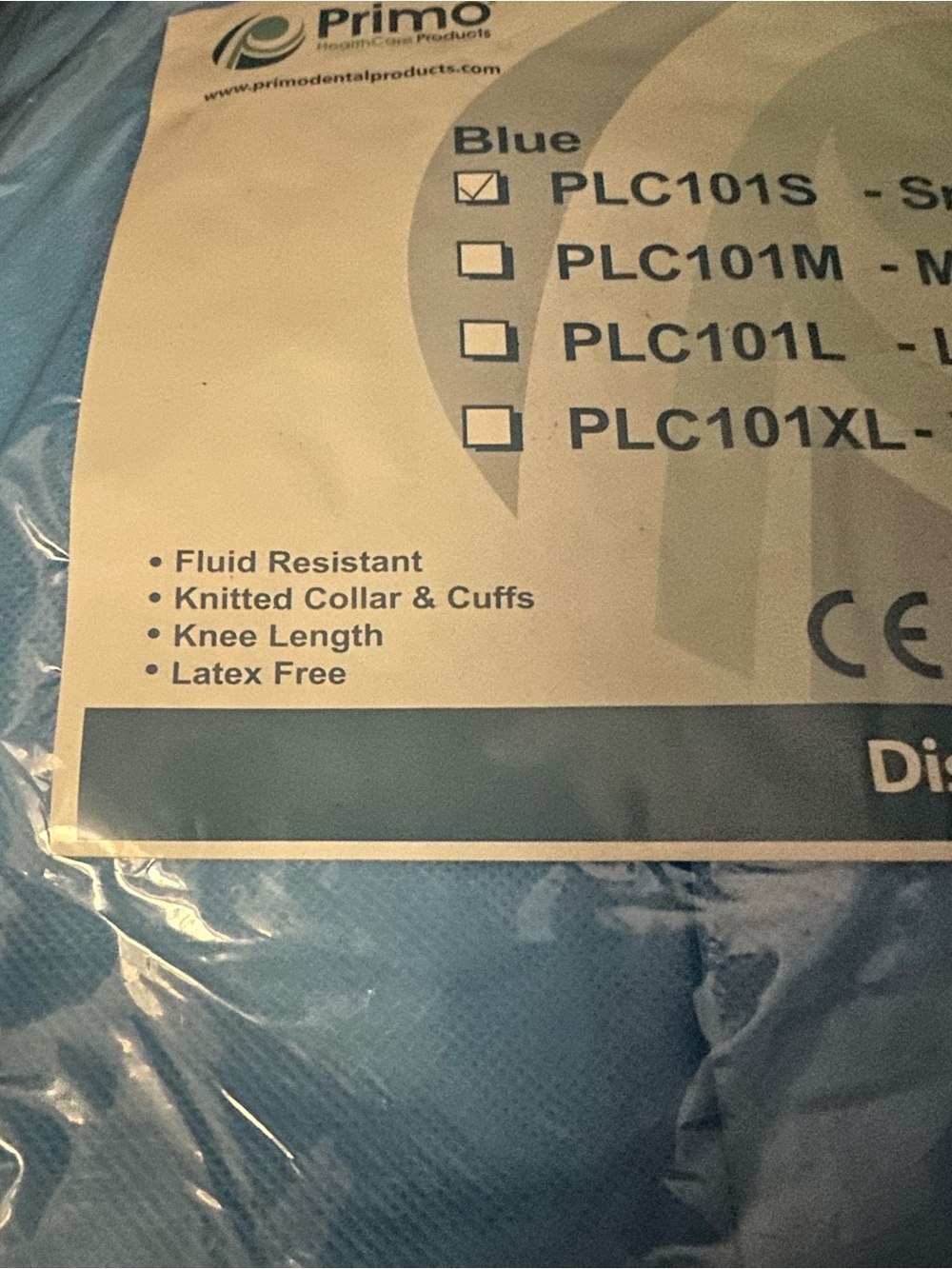 Blue Disposable Lab Coat - Small - Picture 2 of 5